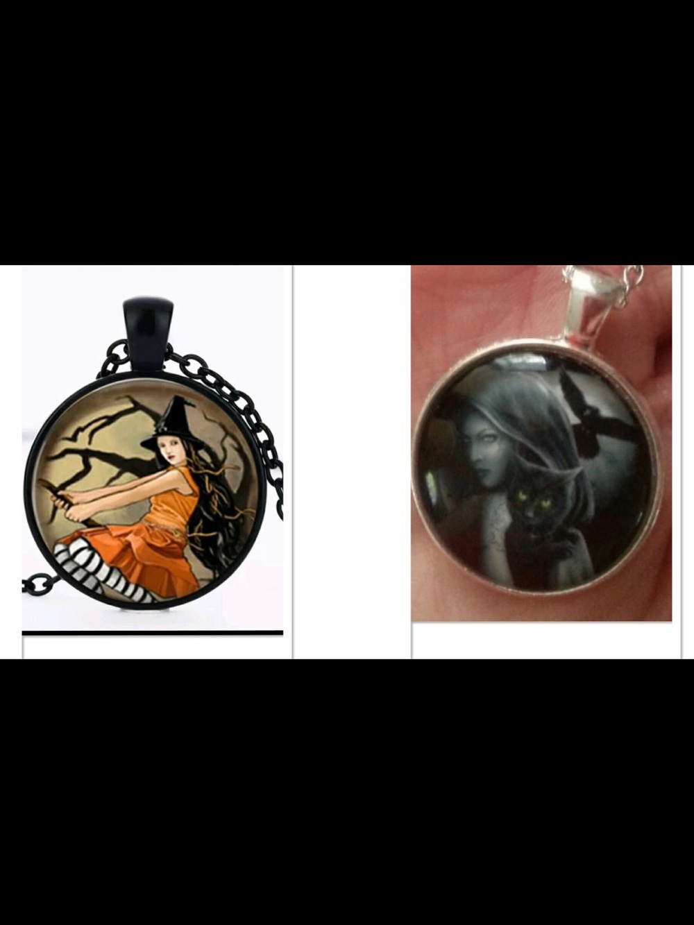 Witch Pendant Necklaces